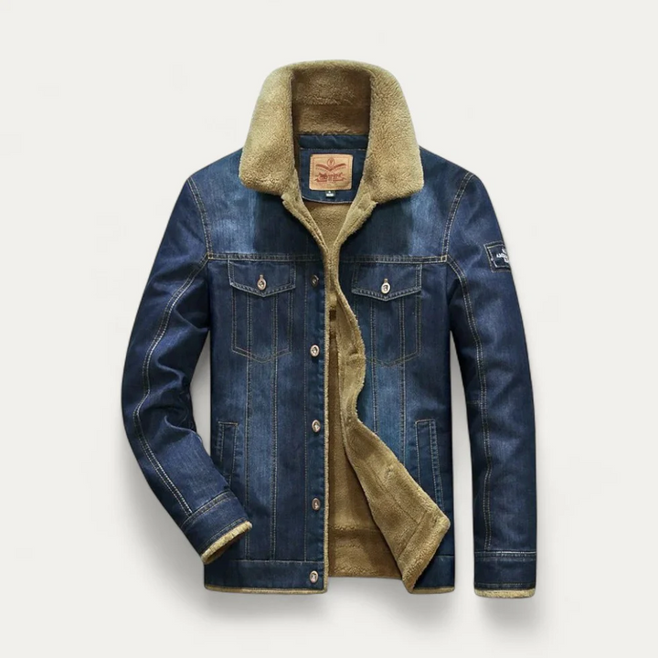Gefütterte Denim Winterjacke für Herren