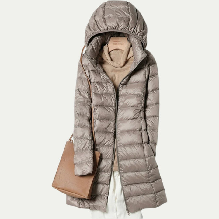 Leichte Damen Steppjacke mit Kapuze für Übergangszeit