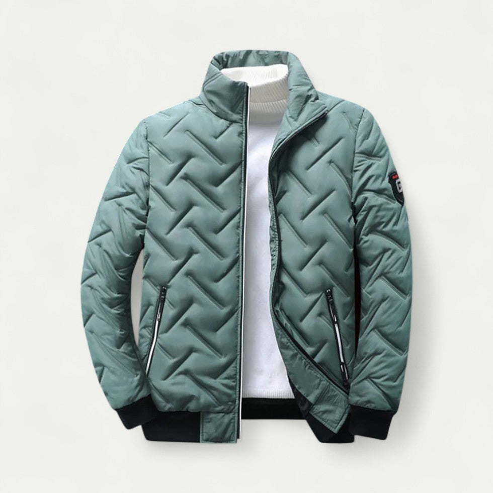 Steppjacke Herren mit Stehkragen und Reißverschluss