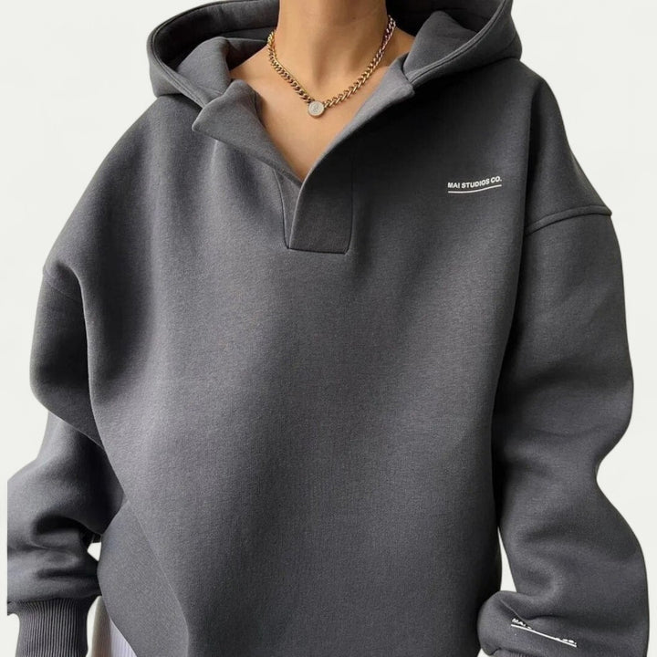 Damen Oversize Hoodie mit Kapuze und weitem Schnitt