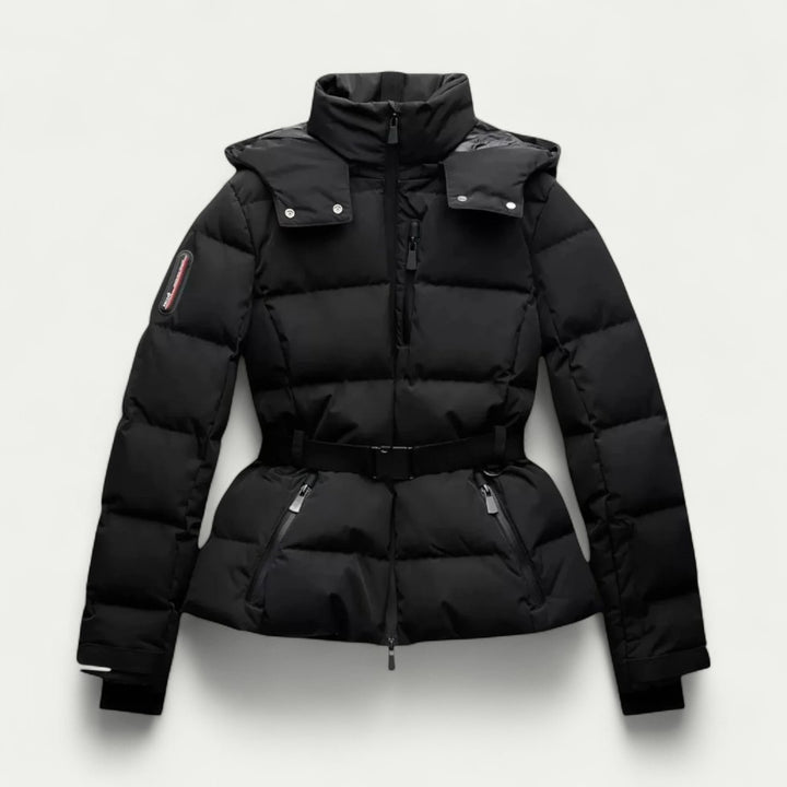 Taillierte Damen Steppjacke mit Abnehmbarer Kapuze