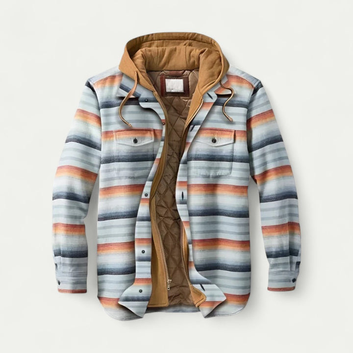 Gefütterte Lumberjack Fleecejacke für Herren mit Kapuze