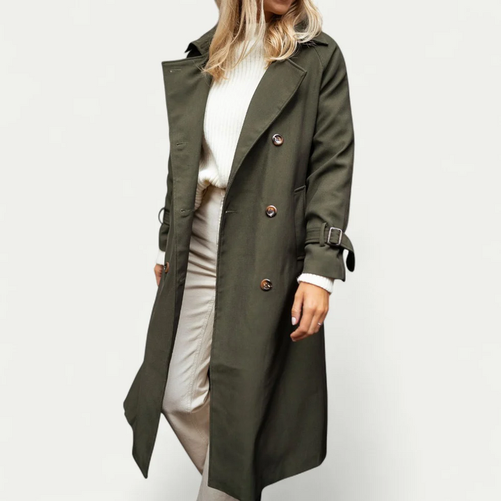 Eleganter Trenchcoat aus Baumwolle für Damen