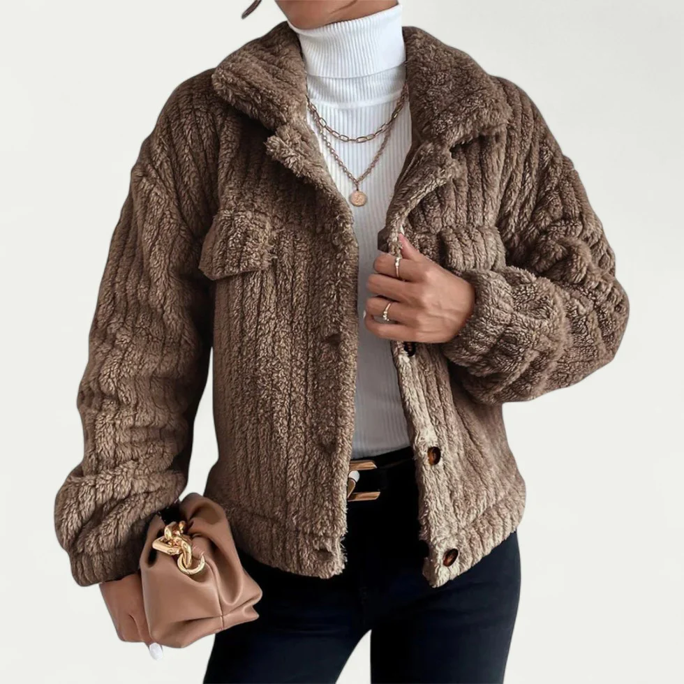 Teddy Fleece Übergangsjacke für Damen
