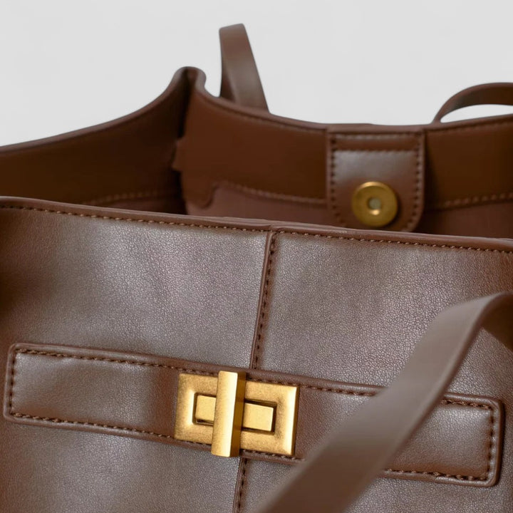 Elegante Große Tragetasche mit Laptopfach und Goldfarbenen Details