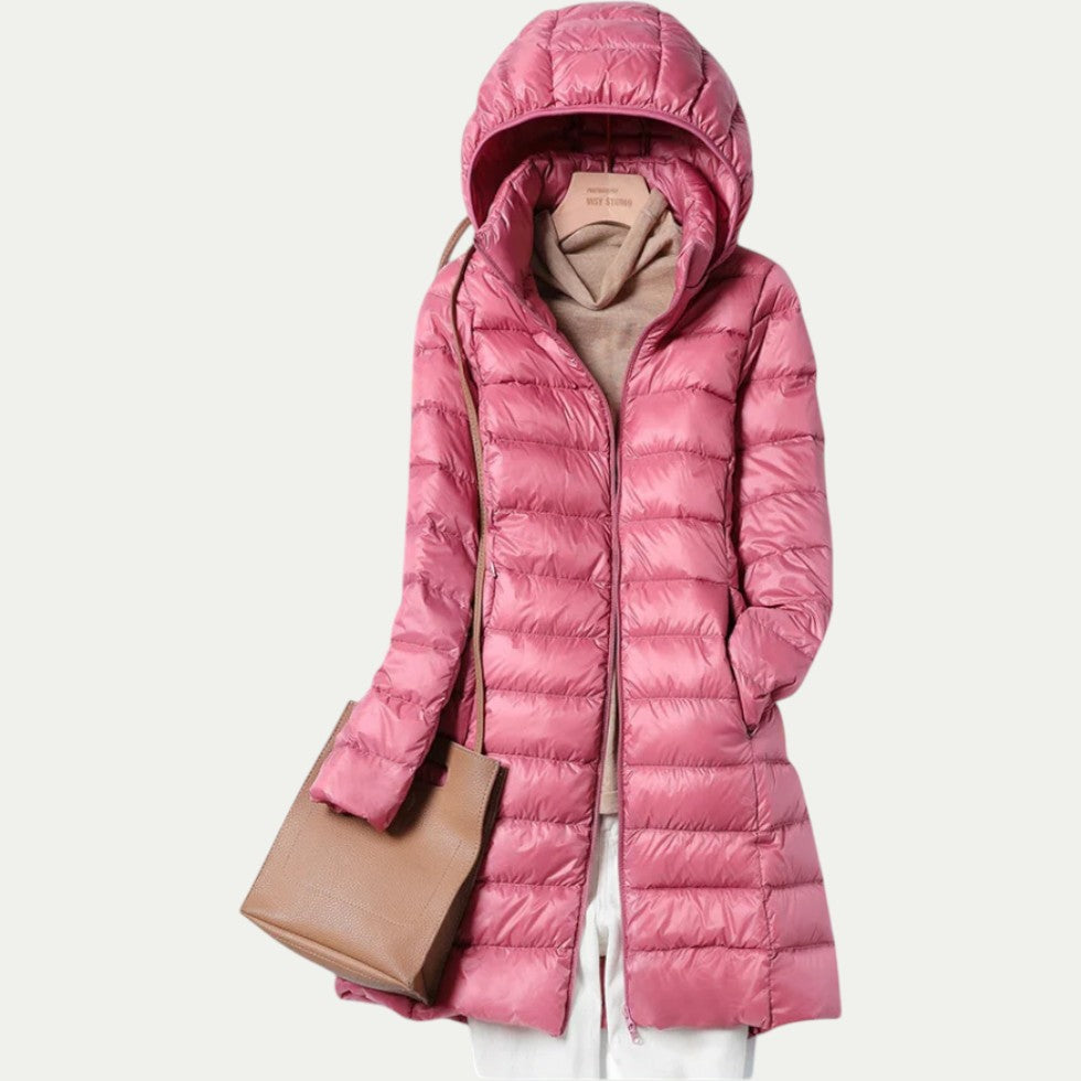 Leichte Damen Steppjacke mit Kapuze für Übergangszeit