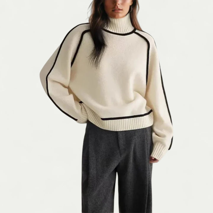 Damen Rollkragenpullover mit weitem Schnitt