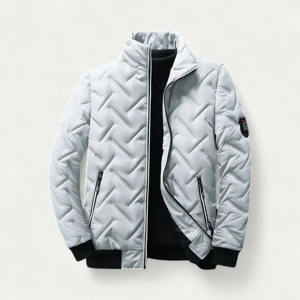 Steppjacke Herren mit Stehkragen und Reißverschluss