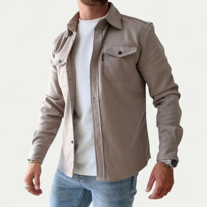 Herren Overshirt aus Baumwolle mit Brusttaschen