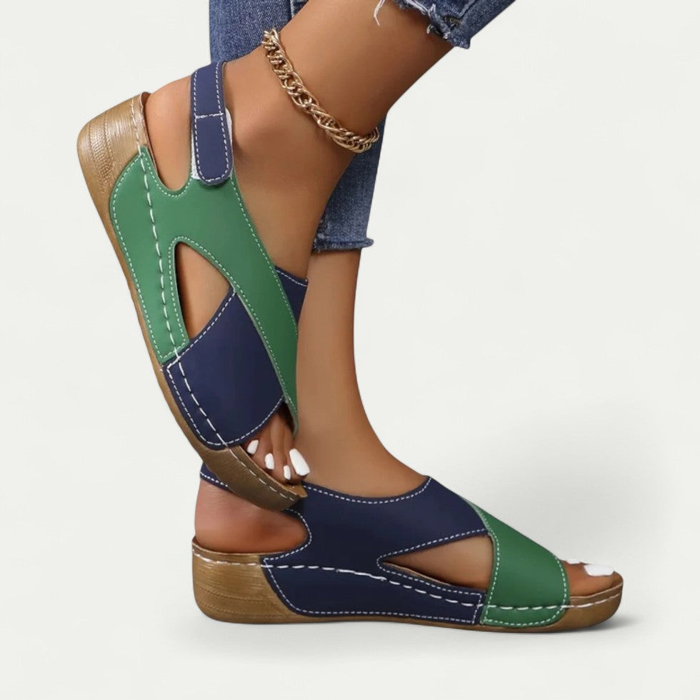 Orthopädische Damen Sandalen mit Bequemer Keilsohle