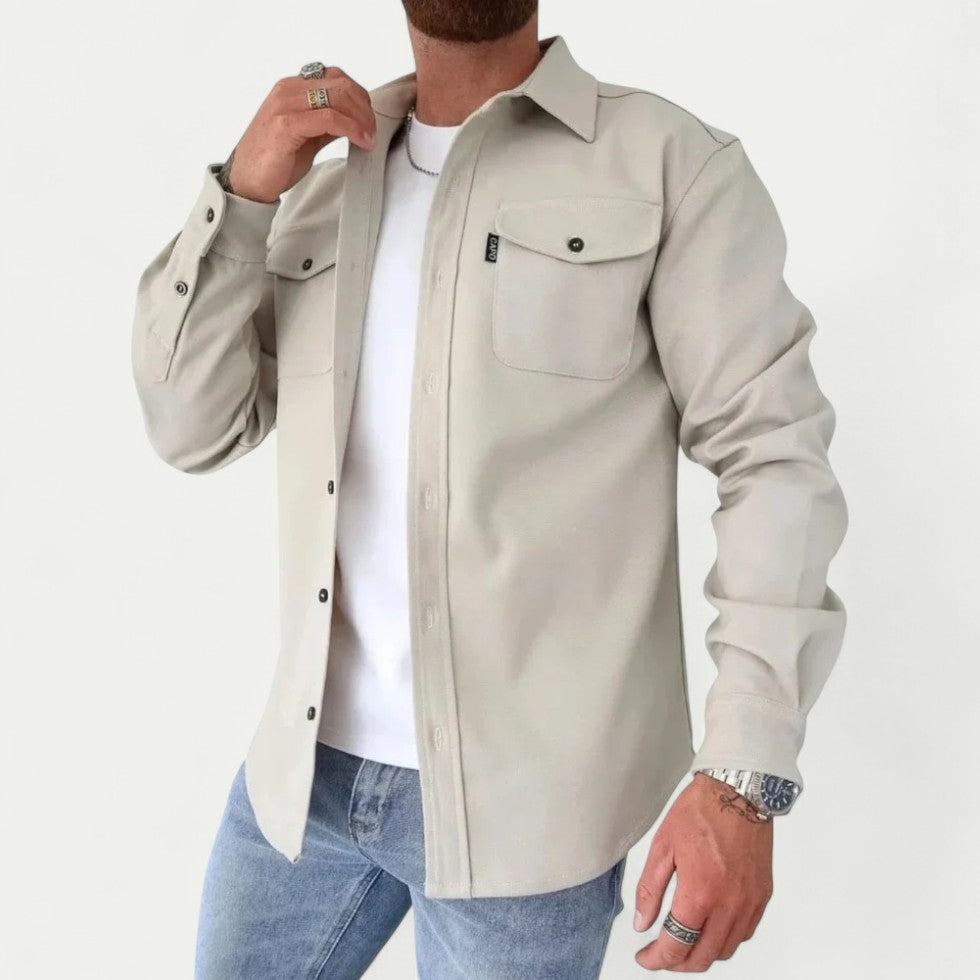 Herren Overshirt aus Baumwolle mit Brusttaschen