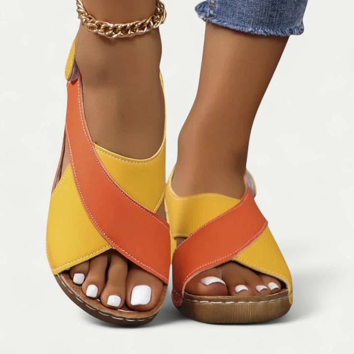 Orthopädische Damen Sandalen mit Bequemer Keilsohle