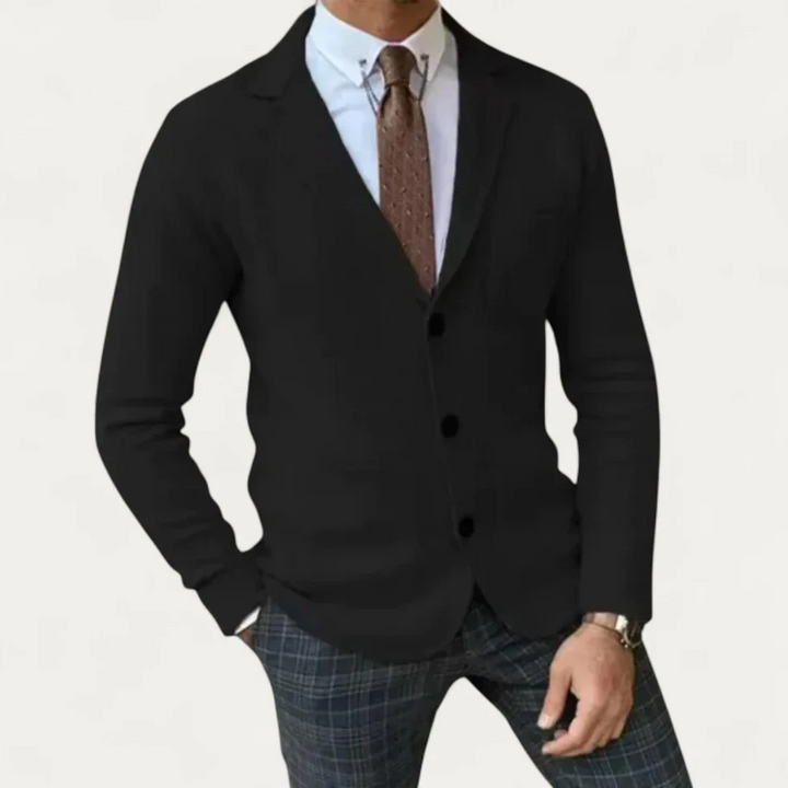 Fein gestrickter Sakko Cardigan für Herren