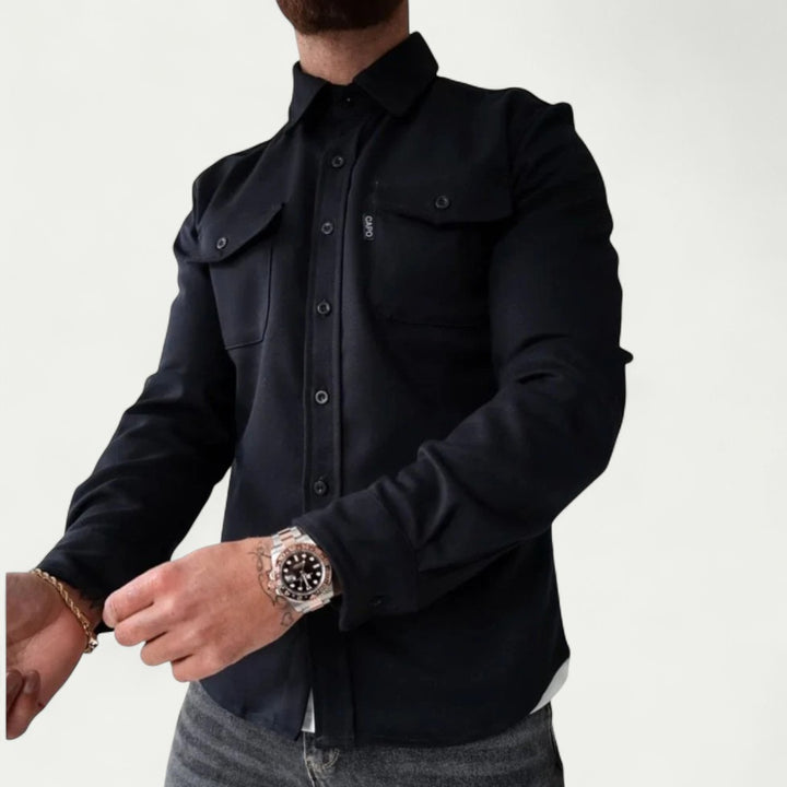 Herren Overshirt aus Baumwolle mit Brusttaschen