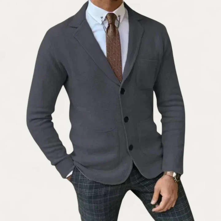 Fein gestrickter Sakko Cardigan für Herren