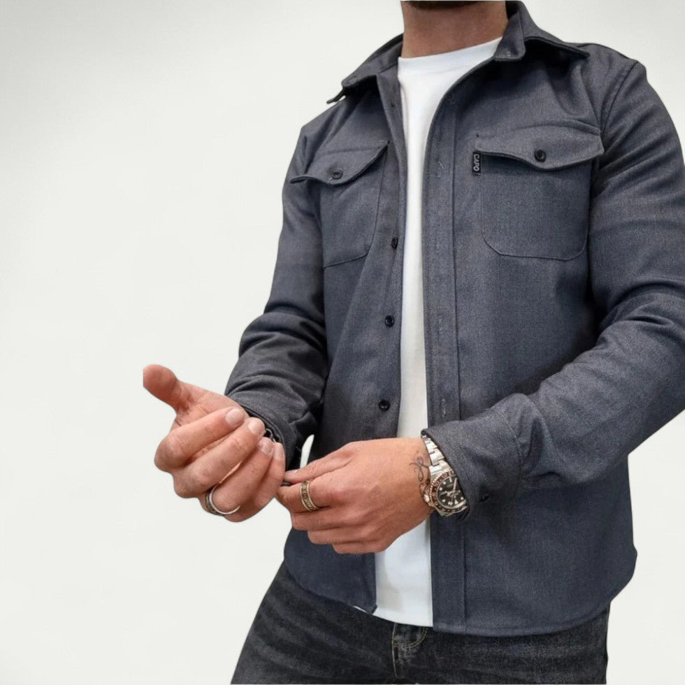 Herren Overshirt aus Baumwolle mit Brusttaschen