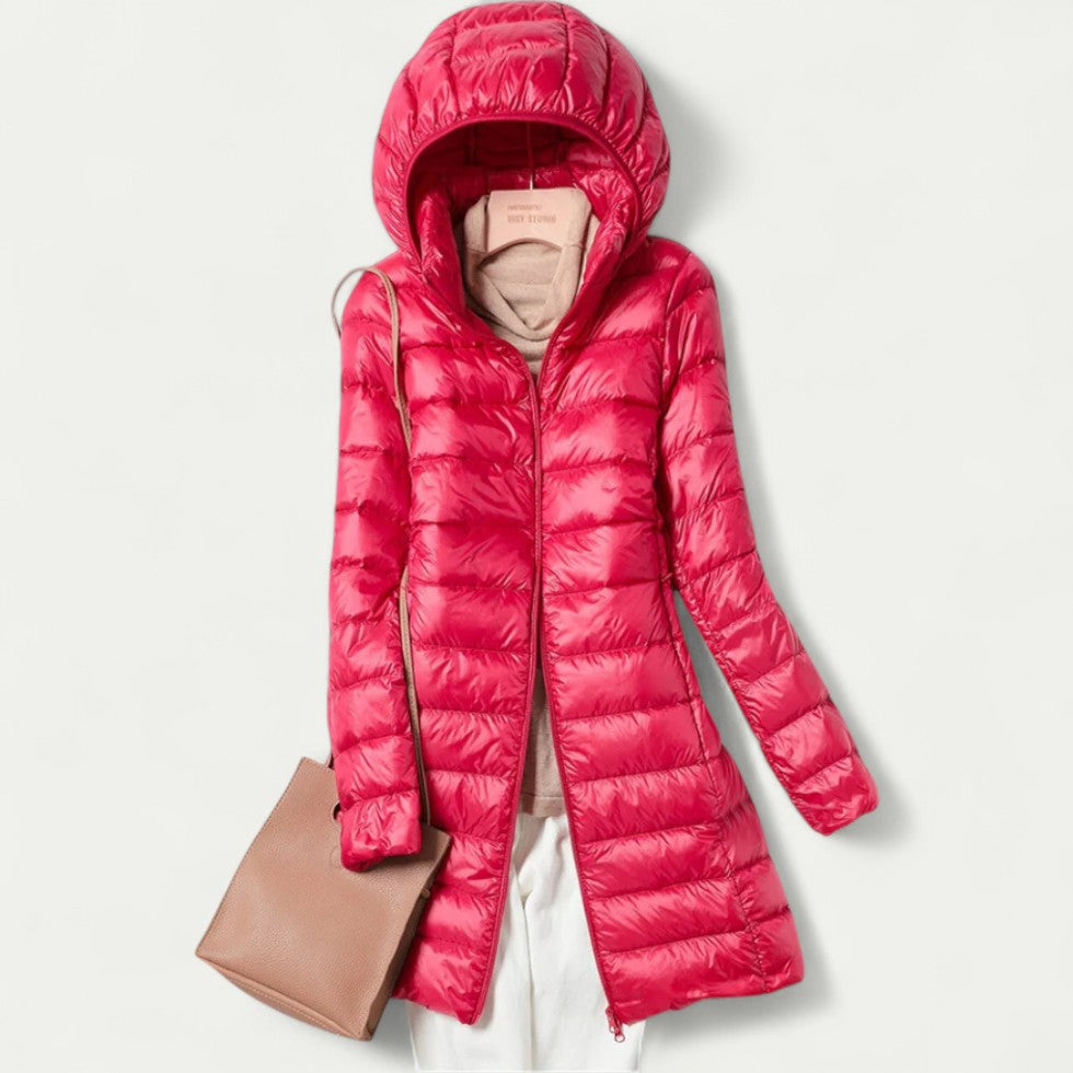 Leichte Damen Steppjacke mit Kapuze für Übergangszeit