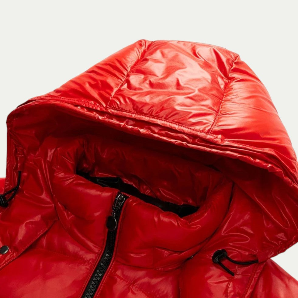 Wärmende Herren Steppjacke mit Abnehmbarer Kapuze