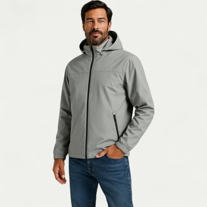 Wasserabweisende Herren Übergangsjacke mit Abnehmbarer Kapuze