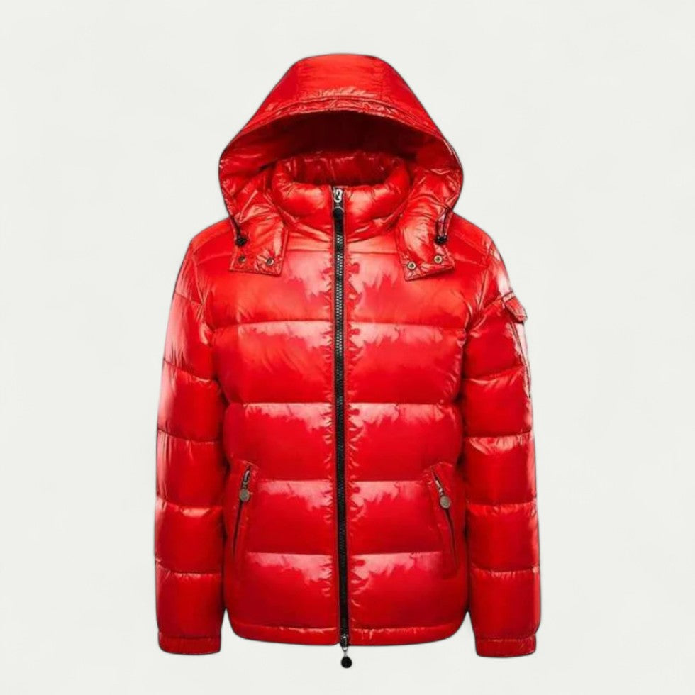 Wärmende Herren Steppjacke mit Abnehmbarer Kapuze