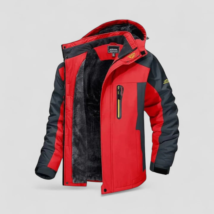 Wasserabweisende Gefütterte Herren Winterjacke mit Kapuze
