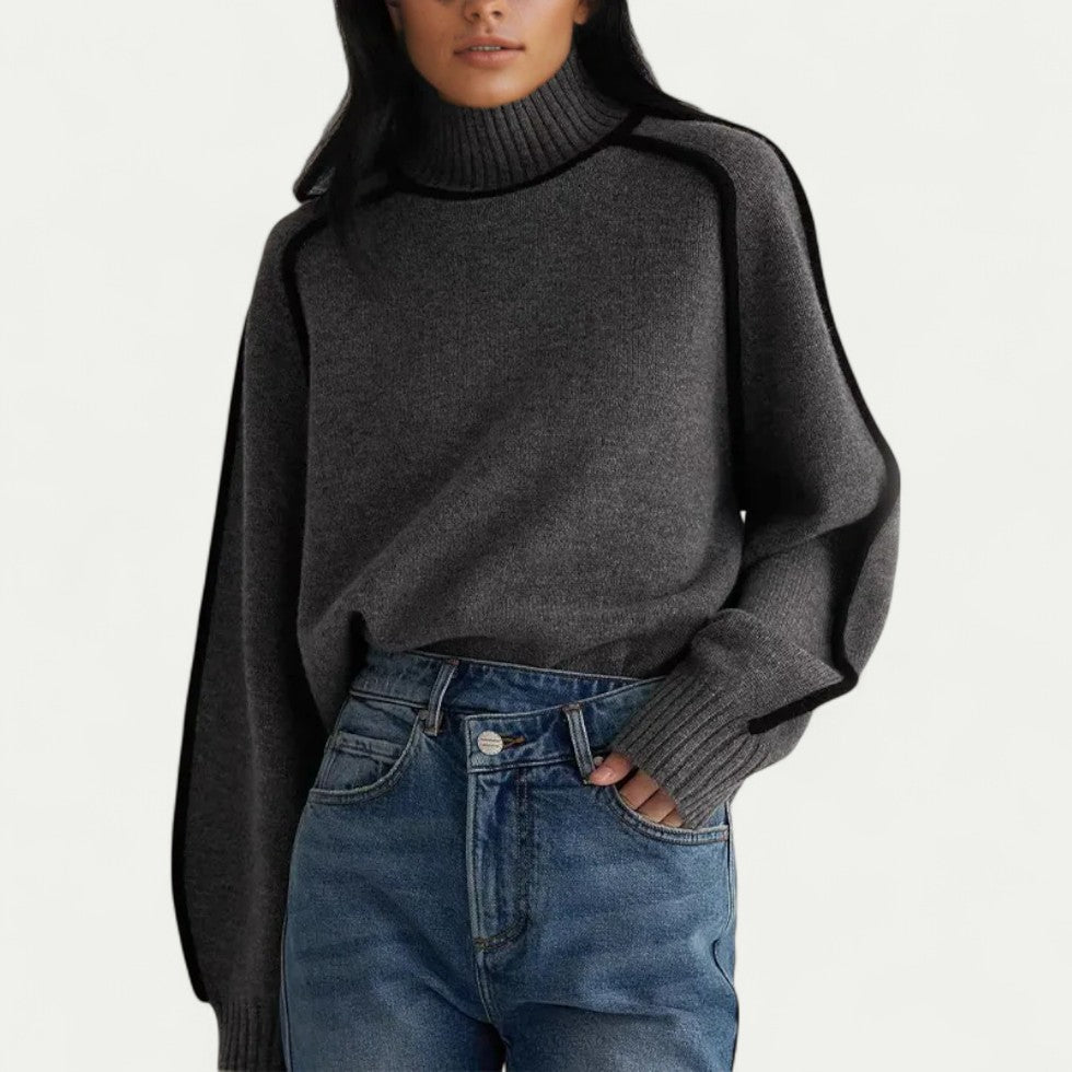 Damen Rollkragenpullover mit weitem Schnitt