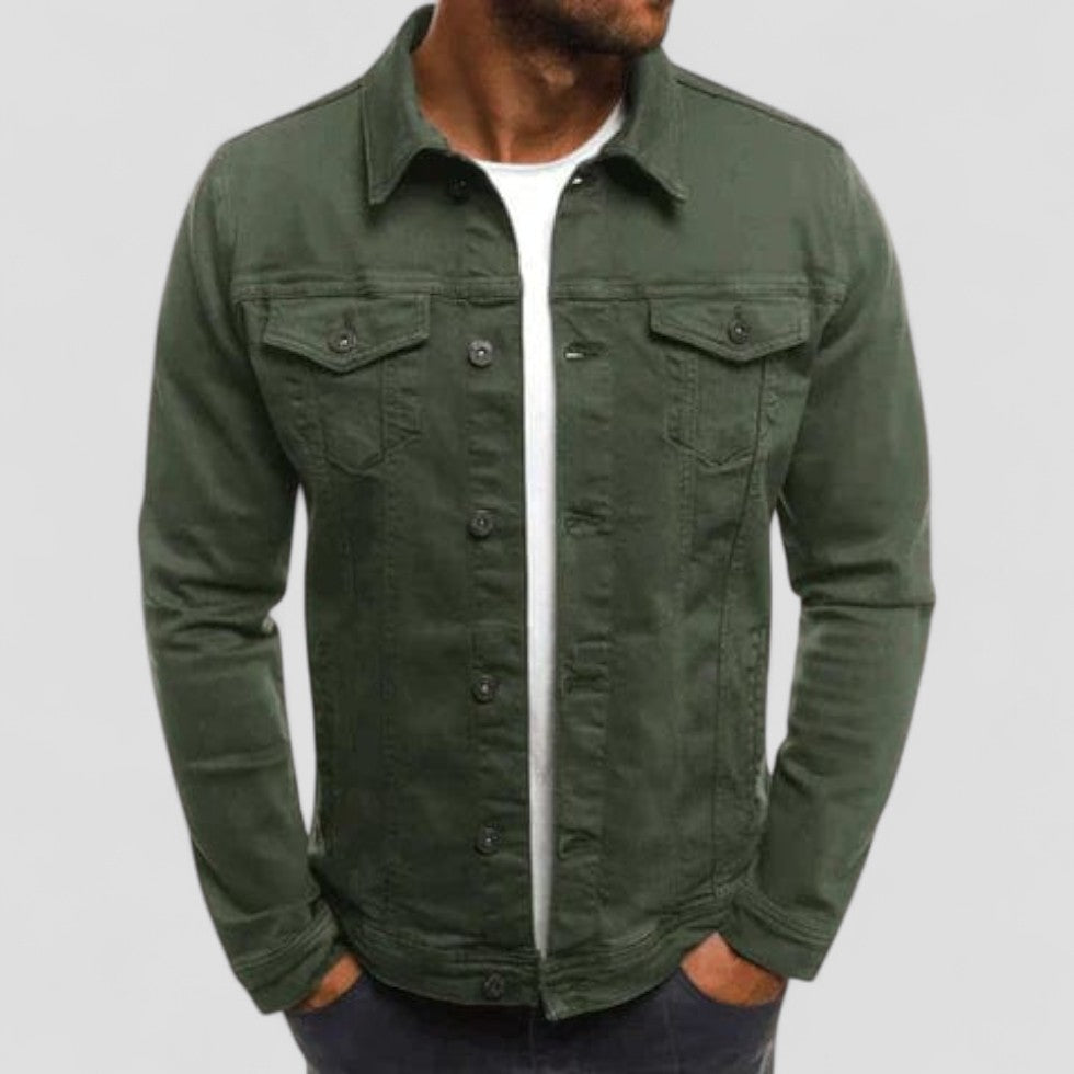 Klassische Denim Herrenjacke mit Knöpfen