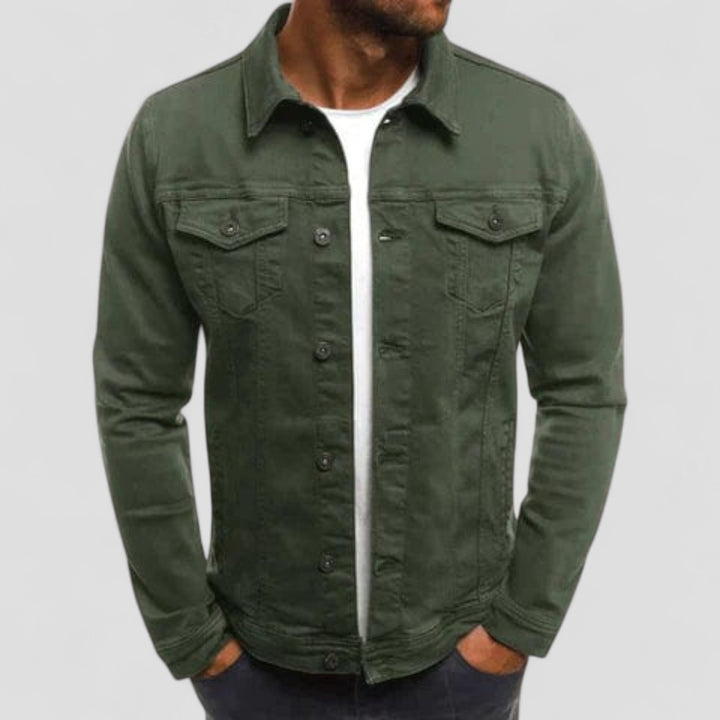 Klassische Denim Herrenjacke mit Knöpfen