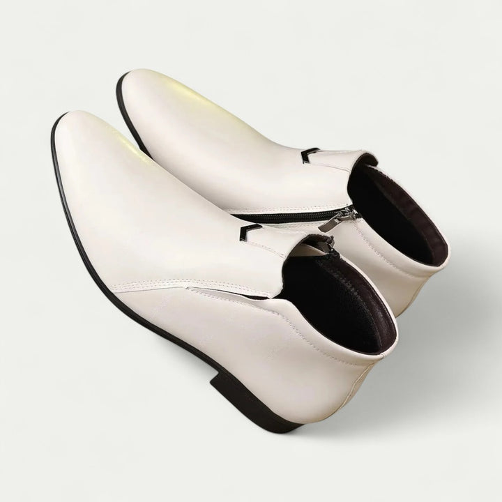 Elegante Orthopädische Herren Stiefeletten mit Reißverschluss