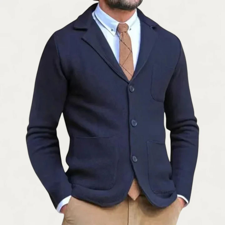 Fein gestrickter Sakko Cardigan für Herren