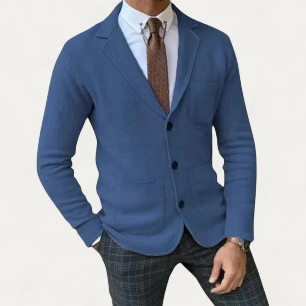 Fein gestrickter Sakko Cardigan für Herren