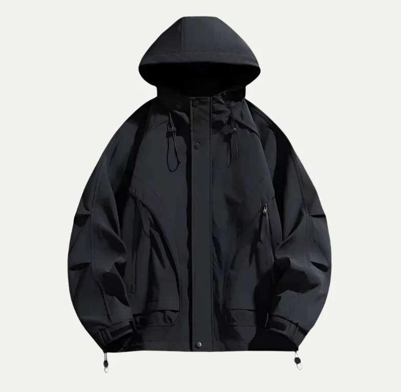 Wasserabweisende Herren Outdoorjacke mit Verstellbarer Kapuze