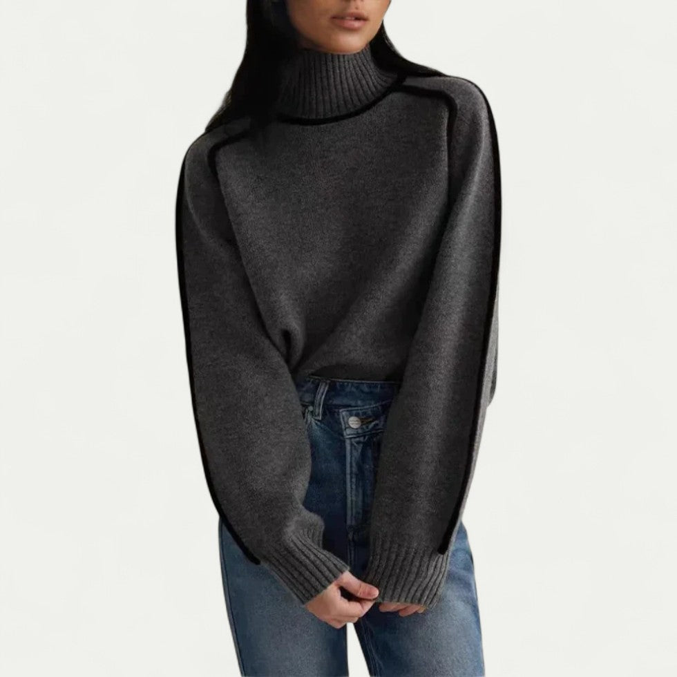 Damen Rollkragenpullover mit weitem Schnitt