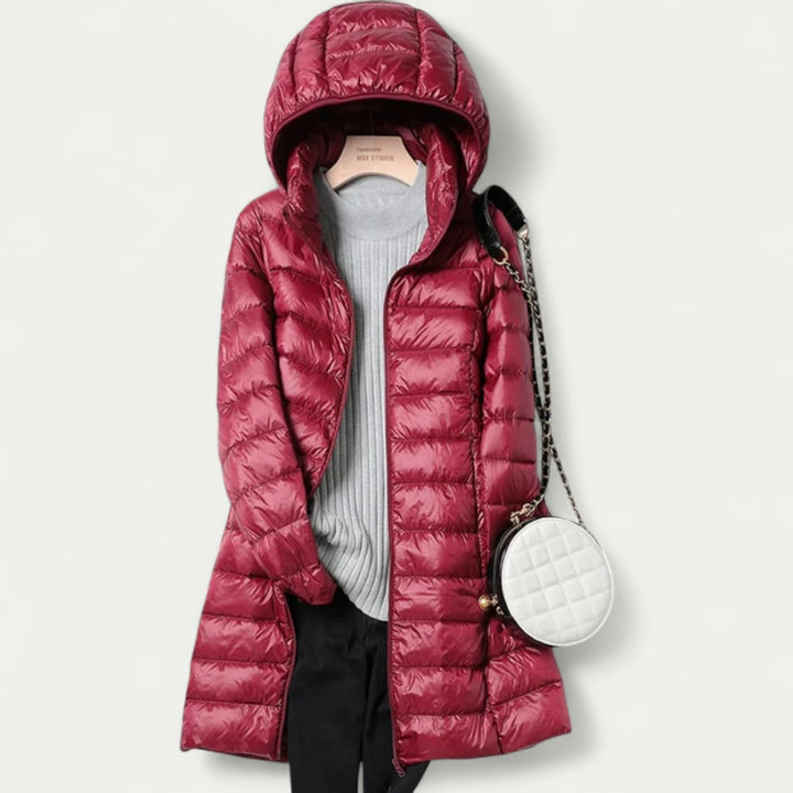Leichte Damen Steppjacke mit Kapuze für Übergangszeit