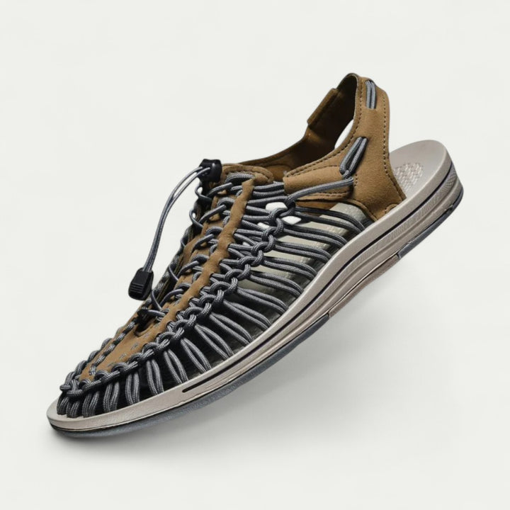 Orthopädische Herren Sandalen mit Geflochtenem Design