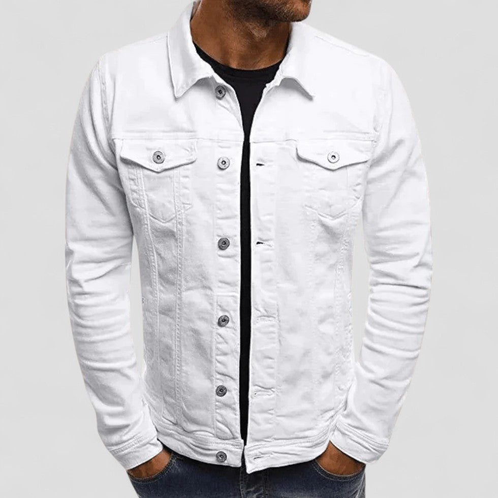 Klassische Denim Herrenjacke mit Knöpfen