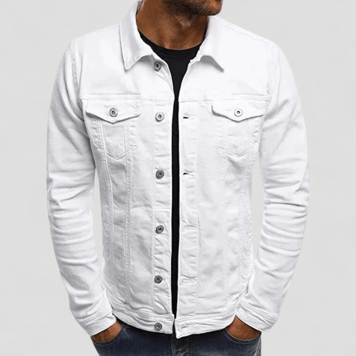 Klassische Denim Herrenjacke mit Knöpfen