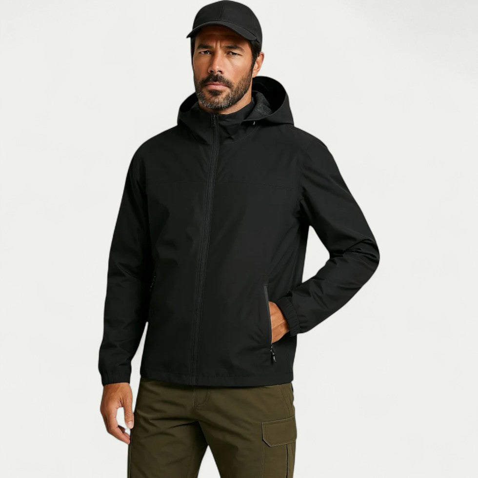 Wasserabweisende Herren Übergangsjacke mit Abnehmbarer Kapuze