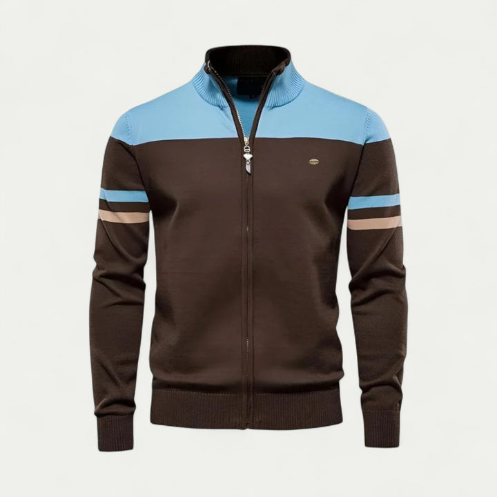 Modischer Herren Strickpullover mit Reißverschluss