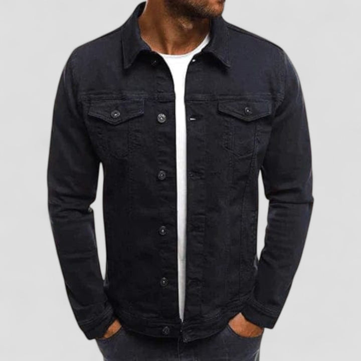 Klassische Denim Herrenjacke mit Knöpfen
