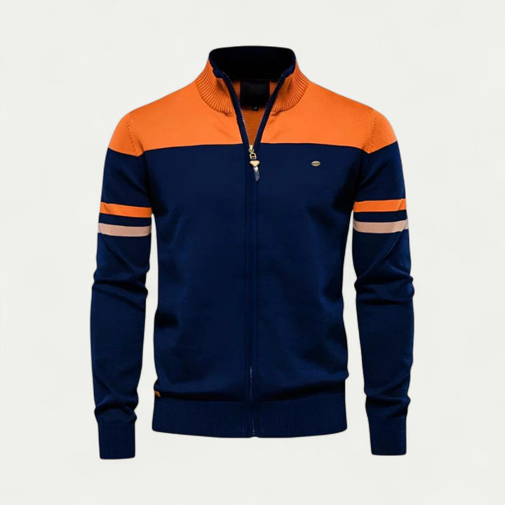 Modischer Herren Strickpullover mit Reißverschluss