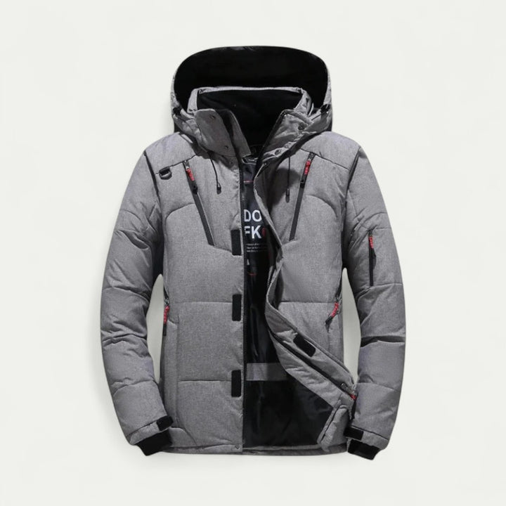 Warme Herren Winterjacke mit Abnehmbarer Kapuze