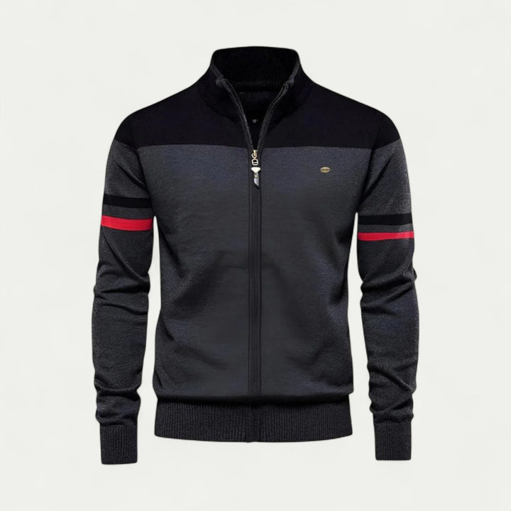 Modischer Herren Strickpullover mit Reißverschluss