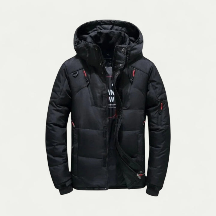 Warme Herren Winterjacke mit Abnehmbarer Kapuze