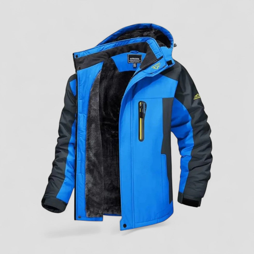 Wasserabweisende Gefütterte Herren Winterjacke mit Kapuze