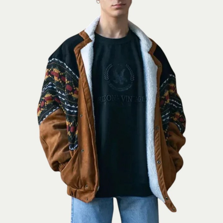 Vintage Winterjacke mit Fleece für Herren