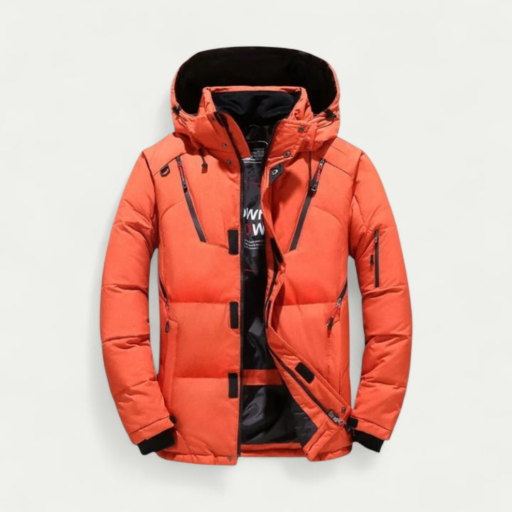 Warme Herren Winterjacke mit Abnehmbarer Kapuze
