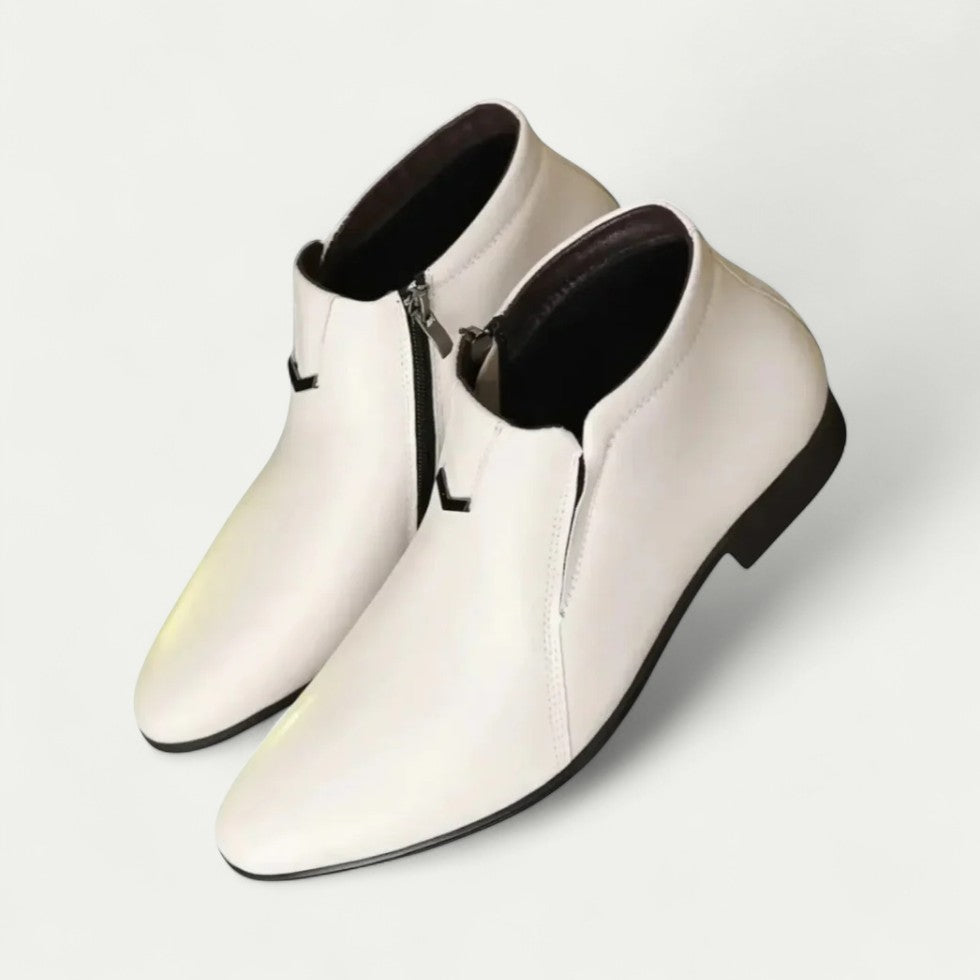 Elegante Orthopädische Herren Stiefeletten mit Reißverschluss