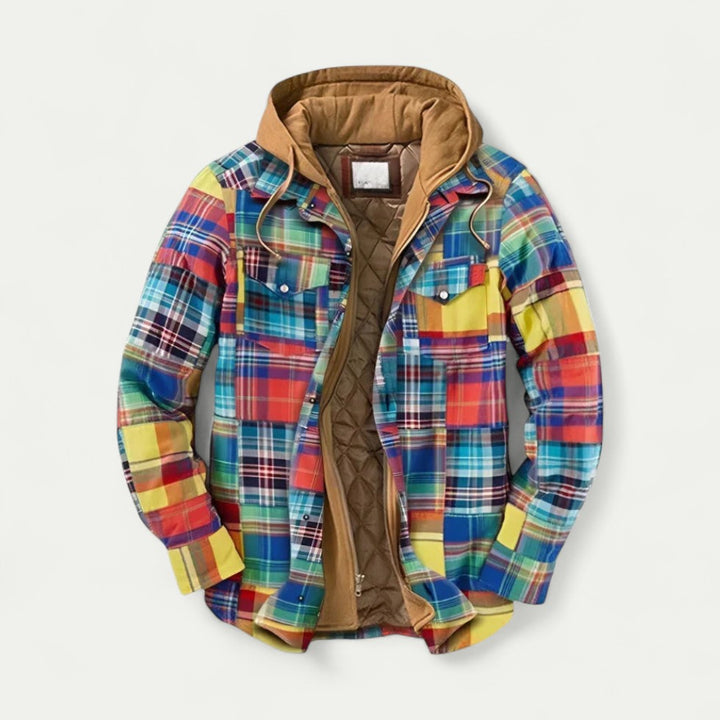 Gefütterte Lumberjack Fleecejacke für Herren mit Kapuze