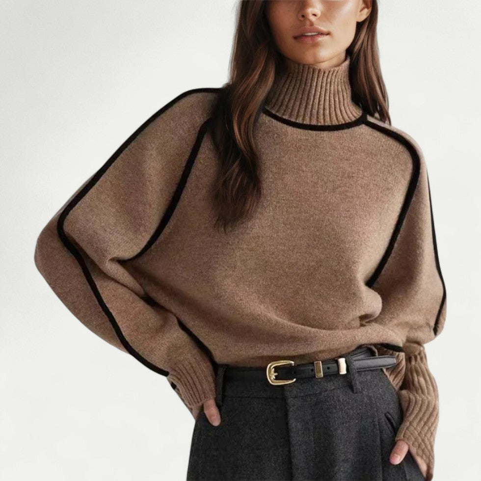 Damen Rollkragenpullover mit weitem Schnitt